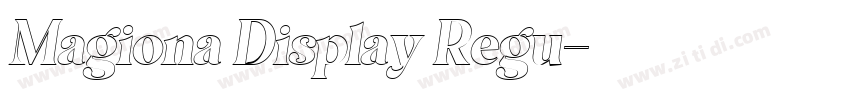 Magiona Display Regu字体转换